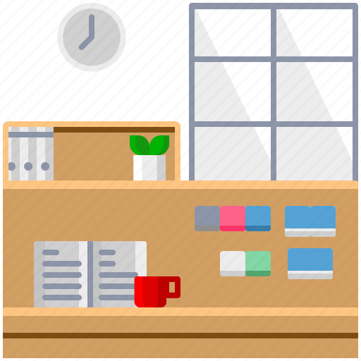 Interior, book, table, learning, furniture, desk icon - Download on Iconfinder