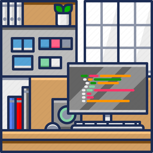 Interior, desk, workplace, computer, furniture icon - Download on Iconfinder