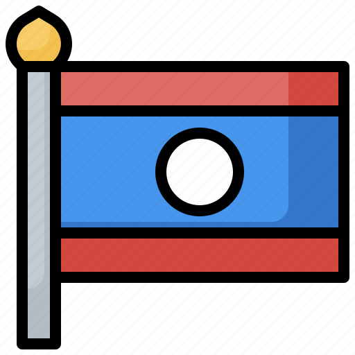Country, flag, flags, laos, world icon - Download on Iconfinder