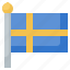 country, flag, flags, sweden, world 