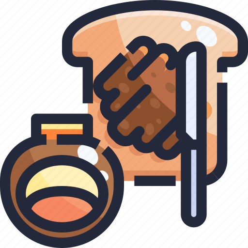 Buttered, food, marmite, toast, with icon - Download on Iconfinder