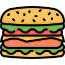 hamburger, burger, fastfood, junk, food, meal