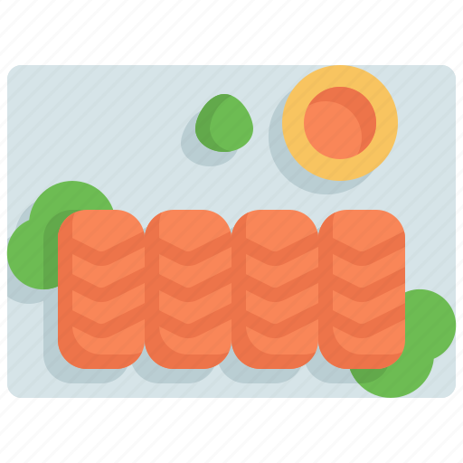 Salmon, sashimi, japan, japanese, dish, meal, food icon - Download on Iconfinder