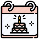 birthday, cake, schedule, time, date