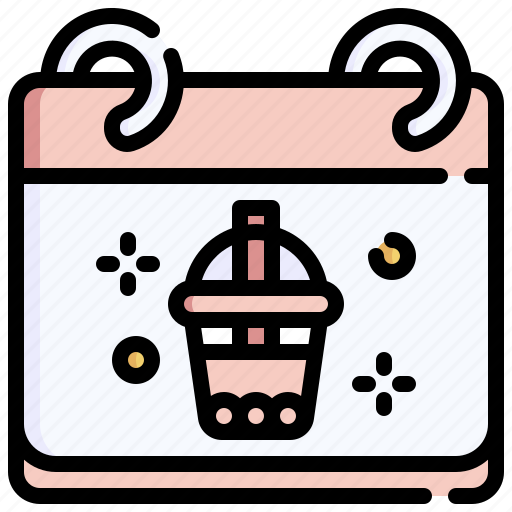 Bubble, tea, calendar, drink, food icon - Download on Iconfinder