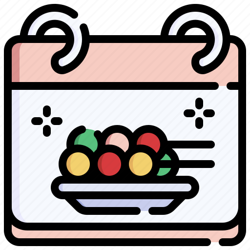 Dango, asian, food, calendar, date icon - Download on Iconfinder