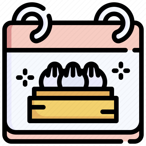 Dumpling, chinese, food, sweet, schedule icon - Download on Iconfinder