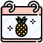 pineapple, fruit, international, calendar, food 