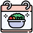 salad, healthy, food, vegetables, calendar