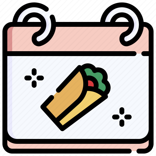 Shawarma, fast, food, junk, meat, calendar icon - Download on Iconfinder