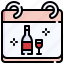 wine, bottles, alcohol, calendar, drink 