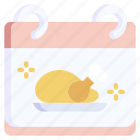 chicken, turkey, leg, fast, food, calendar