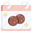cookie, dessert, bakery, food, calendar 
