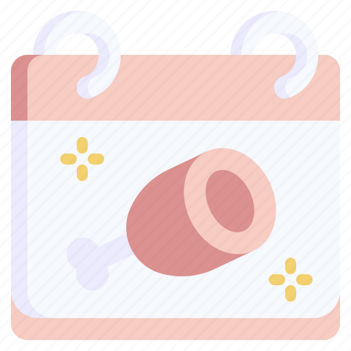Meat, ham, barbecue, food, calendar icon - Download on Iconfinder