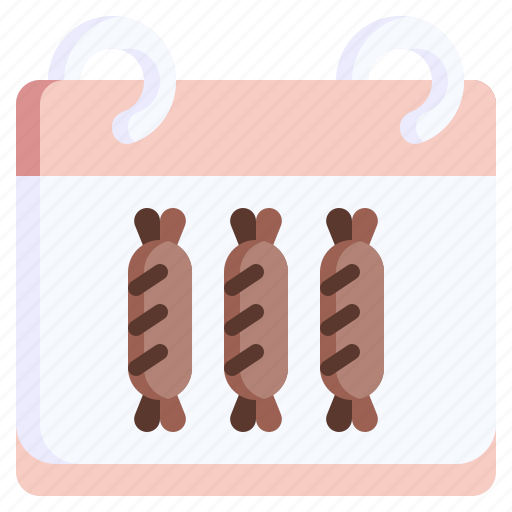 Sausage, food, barbecue, calendar, date icon - Download on Iconfinder