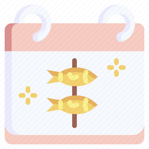 Skewer, sardine, meal, food, calendar icon - Download on Iconfinder