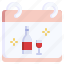 wine, bottles, alcohol, calendar, drink 