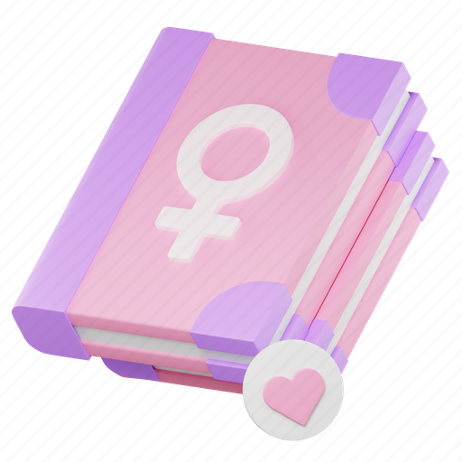 Book, female, sign, education, reading, learning 3D illustration - Download on Iconfinder