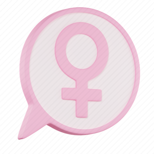 Female, sign, girl, pink, woman, gender 3D illustration - Download on Iconfinder
