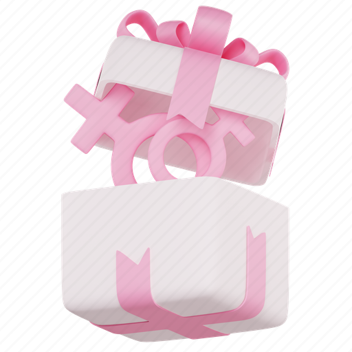 Box, surprise, package, gift, pink, white 3D illustration - Download on Iconfinder