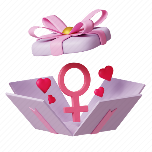 Gift box, open, present, birthday, surprise 3D illustration - Download on Iconfinder