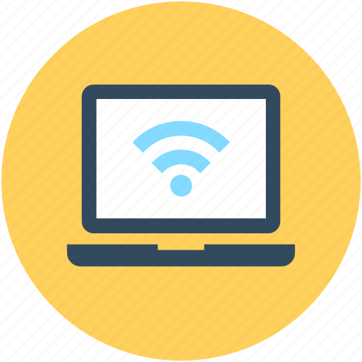 Internet, laptop, wifi connection, wifi signals, wireless internet icon - Download on Iconfinder
