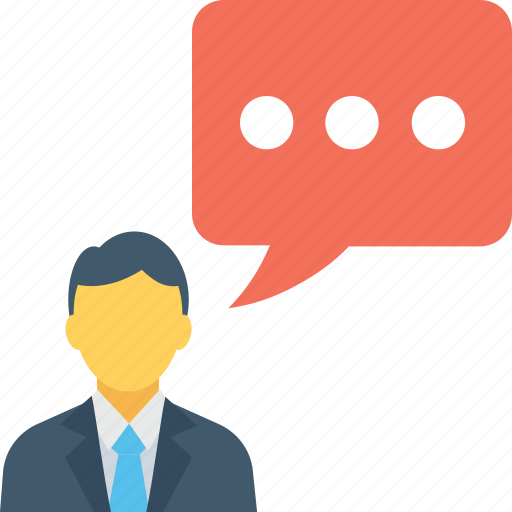 Person, speaking, speech bubble, talking, user icon - Download on Iconfinder