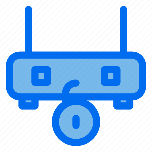 Padlock, router, connection, internet, web icon - Download on Iconfinder