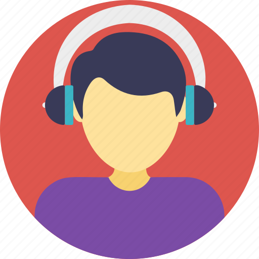 Audio call, boy with headphones, man wearing headphones, man with headphone, woman listening music icon - Download on Iconfinder