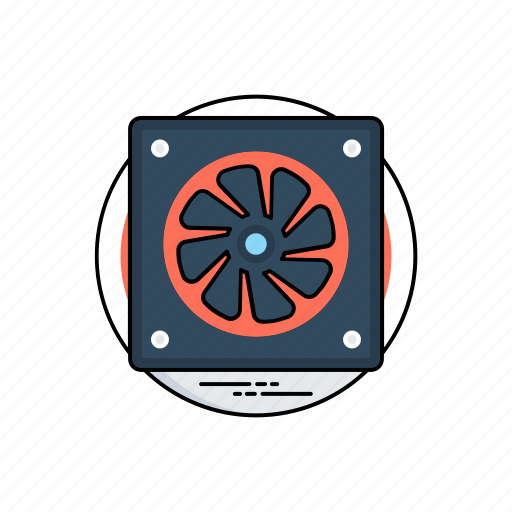 Computer fan, computer hardware, cpu fan, hard-drive cooling, hardware icon - Download on Iconfinder