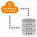 cloud, computer, database, network, server