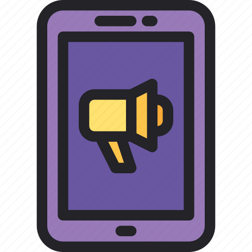 Smartphone, phone, megaphone, marketing, advertising icon - Download on Iconfinder