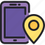 smartphone, phone, pin, map, placeholder 