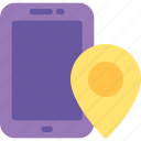 smartphone, phone, pin, map, placeholder