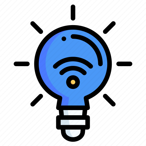 Smart light, smart lighting, smart bulb, internet of things, electronic device, electronics, light bulb icon - Download on Iconfinder