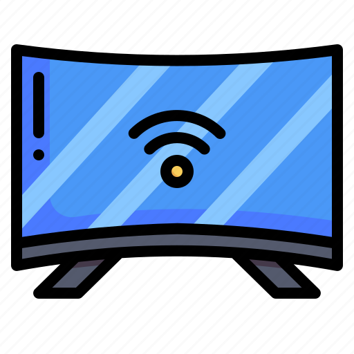 Television, smart tv, internet of things, wifi, electronics, internet, digital icon - Download on Iconfinder