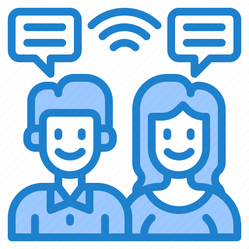 Communication, person, man, woman, wifi icon - Download on Iconfinder