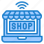 shop, shopping, online, wifi, store, laptop 