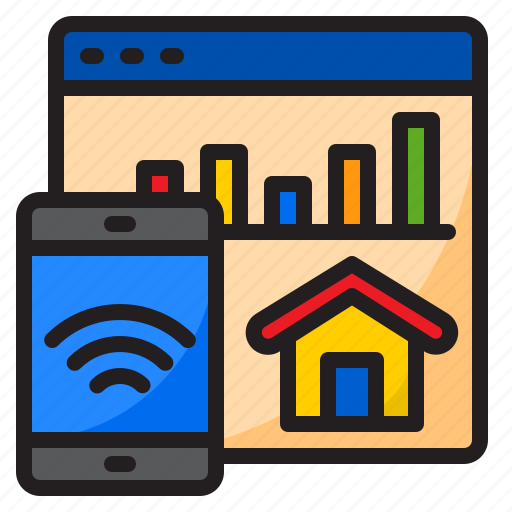 Smartphone, home, wifi, online, report icon - Download on Iconfinder