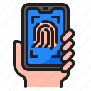 smartphone, mobilephone, finger, fingerprint, scan