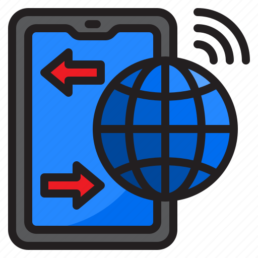 Smartphone, mobilephone, world, internet, signal icon - Download on Iconfinder