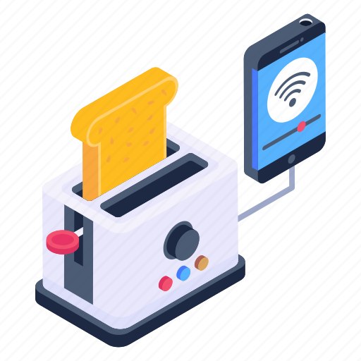 Toaster, toast machine, slice toaster, smart toaster, internet of things icon - Download on Iconfinder
