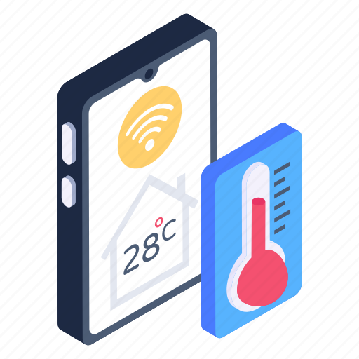 Smart app, mobile temperature, phone temperature, online temperature, temperature app icon - Download on Iconfinder