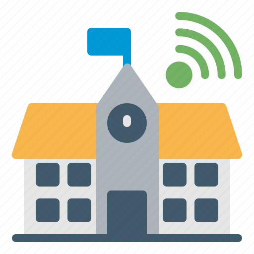 School, building, internet, of, things, iot, wifi icon - Download on Iconfinder
