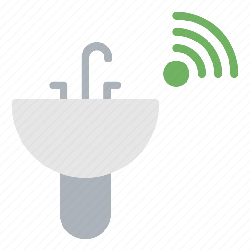 Sink, washbasin, internet, of, things, iot, wifi icon - Download on Iconfinder