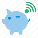 bank, piggy, internet, of, things, iot, wifi