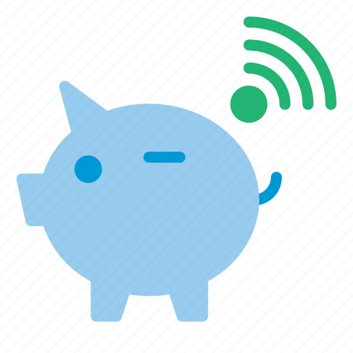 Bank, piggy, internet, of, things, iot, wifi icon - Download on Iconfinder