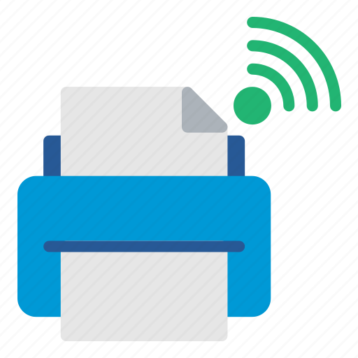 Printing, print, internet, of, things, iot, wifi icon - Download on Iconfinder