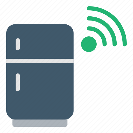 Refrigerator, frige, internet, of, things, iot, wifi icon - Download on Iconfinder