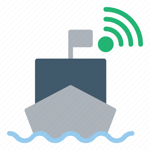 Ship, boat, internet, of, things, iot, wifi icon - Download on Iconfinder